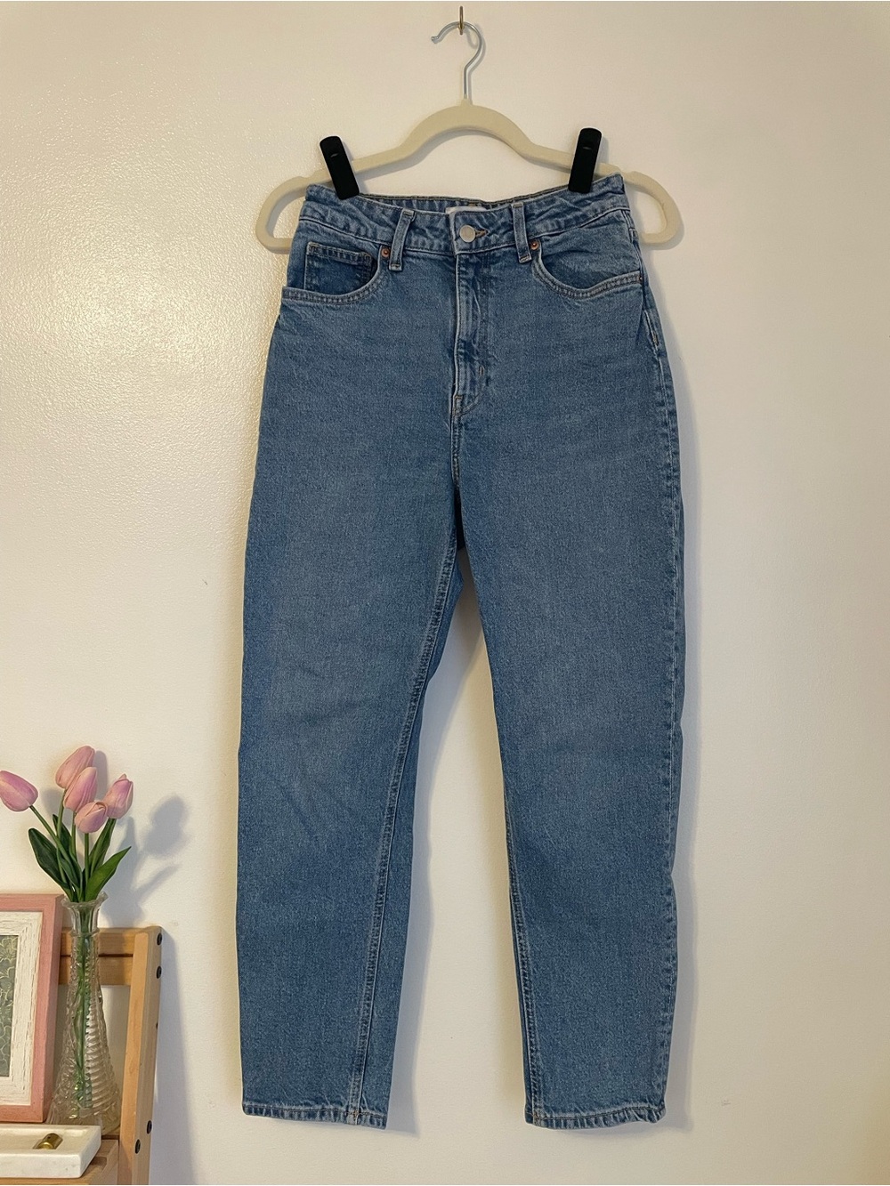 H&M light blue high waisted jeans size 6